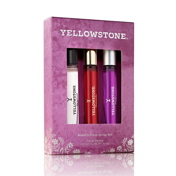 Yellowstone Women’s Purse Spray Set – 3 x 10mL Eau de Parfum Gift Collection (Original, Tornado & Dusk) – Purse-Sized Fragrance Gift Set