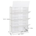 thumbnail image 7 of UWR-Nite Shoe Rack Organizer, Expandable & Stackable 28 Pairs Plastic Portable Shoe Storage Cabinet with Door Tower Shelf for Entryway Closet, 31.5x12x47.25 in, 7 of 7