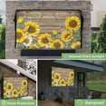thumbnail image 2 of Outdoor TV Cover 30 to 32 Inches, Farmhouse Sunflower Country Floral Vintage Brown Wood Grain Waterproof TV Cover with Remote Control Pocket, Flat Screen TV Cover Protector for Outside TV, 2 of 6