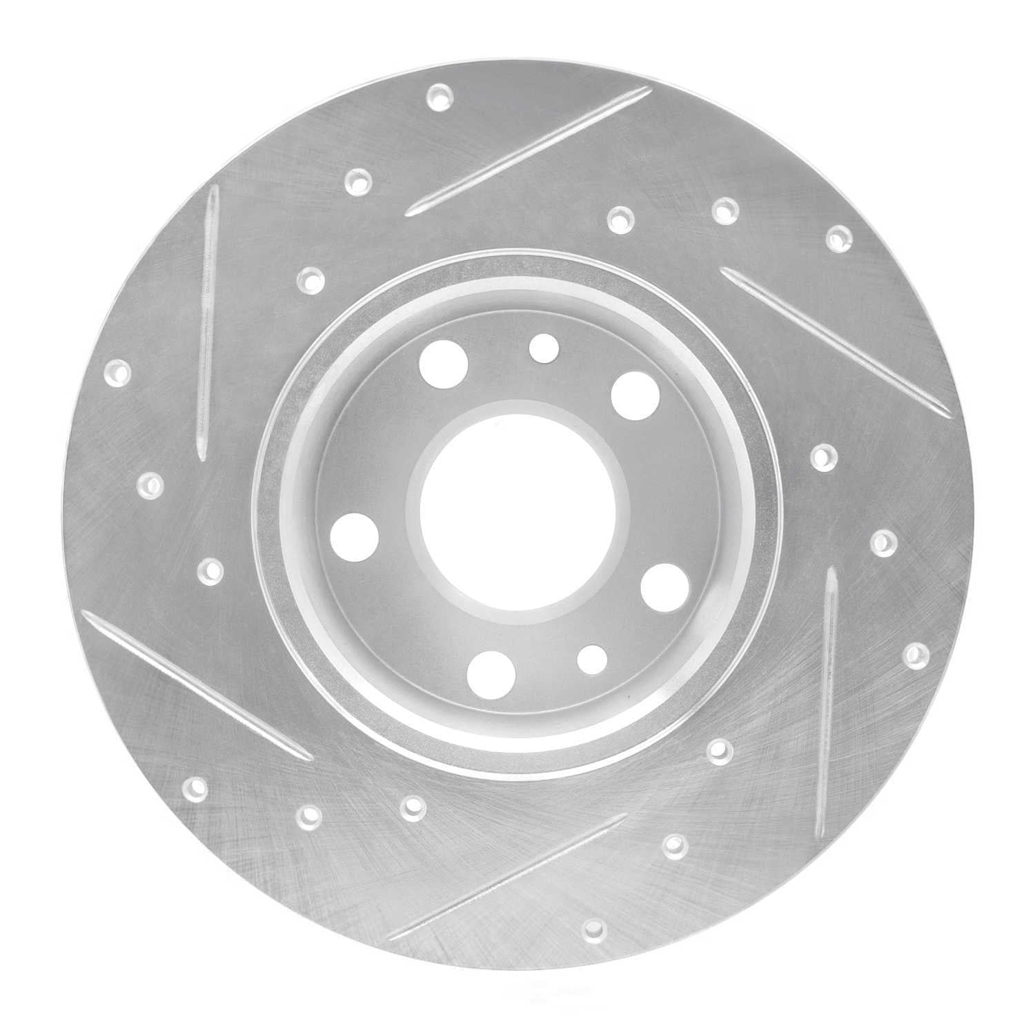 Dynamic Friction Company 631-74036R DFC Brake Rotor - Drilled And Slotted - Silver