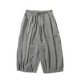 thumbnail image 4 of WEAIXIMIUNG Jean Shorts Men Beach Shorts for Men Summer Light Cotton Linen Loose Casual Straight Wide Leg Harem Pants Eight Pants Men, 4 of 6
