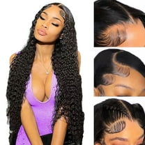 26 Inch Deep Wave Lace Front Wigs Human Hair Hd Lace Frontal Wigs For Black Women Hair 13x6x1 Transparent Lace 250%