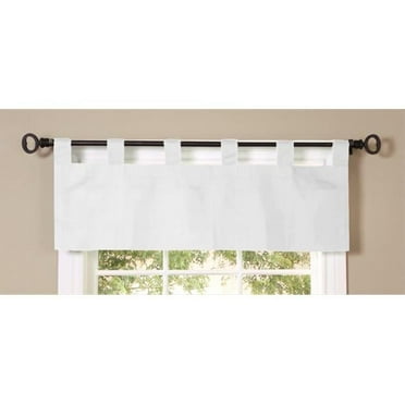 Commonwealth Thermalogic Weather Insulated Cotton Fabric Tab Valance - 40"x15" - White