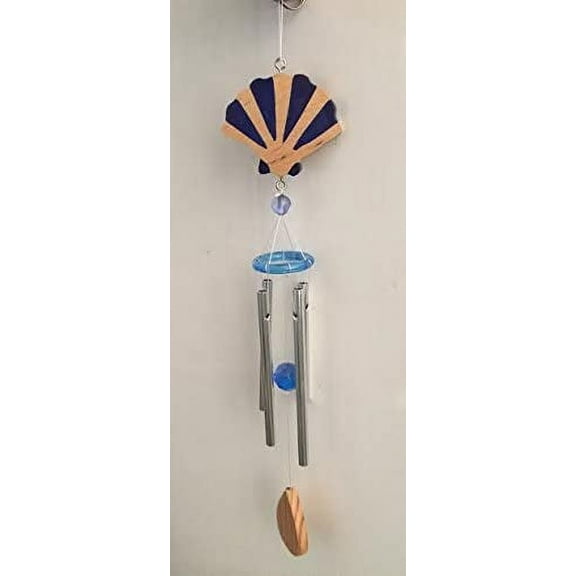 10" Hand Crafted Hanging Mobile Unique Wooden Wind Chime Sea Shell New