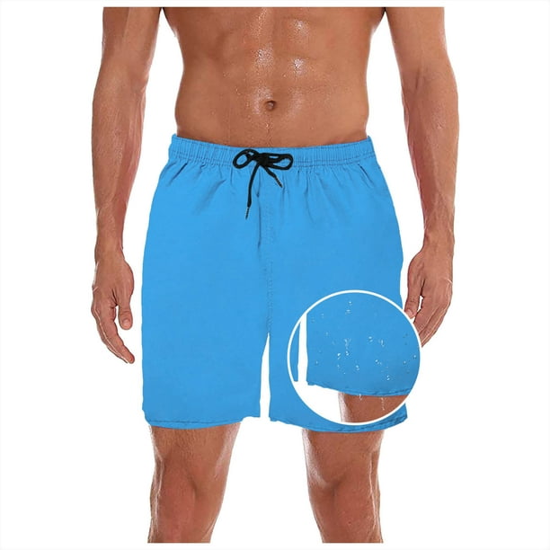 Sky Blue Cargo Shorts For Men Men's Tasron Quick Dry Waterproof Plain ...