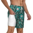 thumbnail image 2 of Kdxio Lephants In The Jungle Print Men'S Swim Trunks With Compression Liner 7 Inch Inseam Quick Dry Swim Shorts, 2 of 7