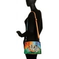 thumbnail image 5 of Anna by Anuschka Hand Painted Women’s Genuine Leather Small Satchel - Dragonfly Glass Painting, 5 of 5