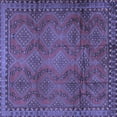 thumbnail image 1 of Ahgly Company Machine Washable Indoor Square Persian Blue Traditional Area Rugs, 3' Square, 1 of 4