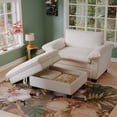 thumbnail image 2 of Beige Upholstered Chaise Lounge with Storage - Quick Setup for Bedroom or Living, 2 of 6