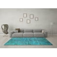 thumbnail image 3 of Ahgly Company Indoor Round Oriental Light Blue Industrial Area Rugs, 8' Round, 3 of 4