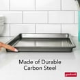 thumbnail image 4 of (3 pack) GoodCook PRO Nonstick Steel Baking Sheet, 17" x 11", Gray, 4 of 11