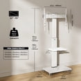 thumbnail image 5 of FITUEYES Rolling TV Stand for 32-70 inch with One Shelf,White, 5 of 10