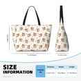 thumbnail image 4 of Pofeuu Squirrel And Rose Print Beach Bag,Waterproof Sandproof Beach Tote Bag, Large Capacity Foldable Beach Bags for Women, 4 of 7