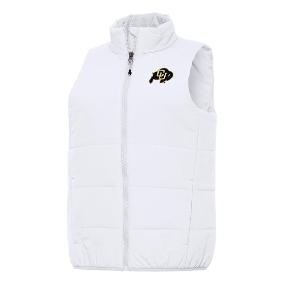 Women's Antigua White Colorado Buffaloes Experience Full-Zip Vest