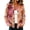 Multicolor, variant on Women's Fall Maple Leaf Print Cardigan Crew Neck Button Down Long Sleeve Knit Jacket Casual Outerwear with Side Pockets Multicolor 2XL
