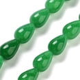 thumbnail image 2 of Natural Malaysia Jade Dyed Beads Strands Teardrop Green 12x8mm Hole: 1.2mm about 33~34pcs/strand 15.16~16.54''(38.5~42cm), 2 of 5