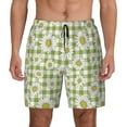 thumbnail image 2 of Goofa Daisies Flowers Printed Men's Swim Trunks Board Shorts Quick Dry Mens Swimming Trunks with Compression Liner,Breathable Fit Hawaii Beach Shorts-3X-Large, 2 of 9