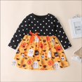 thumbnail image 1 of YEEDISON Baby Girls' Christmas Dress Bowknot Halloween Print Long Sleeve Princess Dress Party Holiday Wedding Toddler Girls' Dress 18M-6Y, 1 of 4