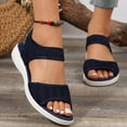 thumbnail image 4 of Pandaie Walking Sandals Women Arch Support Hiking Sport Shoes Mesh Breathable Athletic Memory Foam Summer Slip on Sneakers Blue Size 9.5, 4 of 9