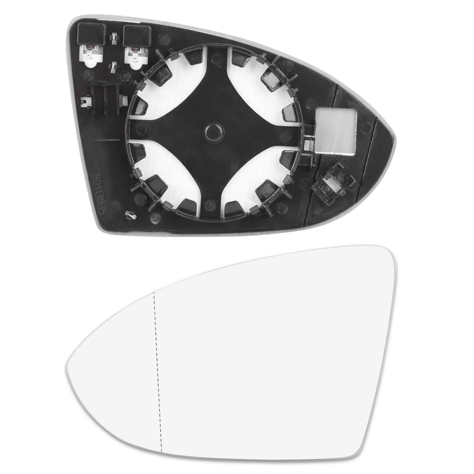 Unique Bargains Mirror Glass Heated Backing Plate Left Side Rearview Mirrors