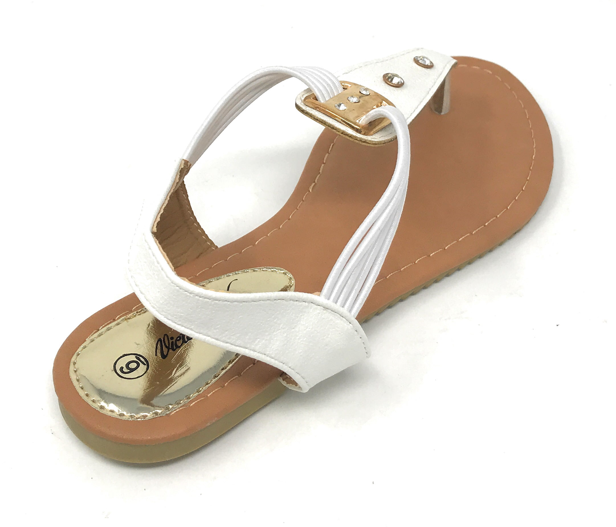 Victoria K Women's Rhinestone Elastic Straps Sandals