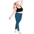 thumbnail image 2 of Stretch Is Comfort Women's Cotton/Spandex Plus Size Leggings Teal 2X, 2 of 6
