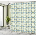 thumbnail image 4 of Ambesonne Floral Shower Curtain, Folkloric Flowers Leaves, 69"Wx70"L, Cream Quartz Sky Blue, 4 of 4
