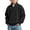 Black, variant on Full Zip Up Sweatshirt Boys Waffle Knit Mock Neck Athletic Jacket Long Sleeve Lightweight Activewear with Pockets for Casual Running Fall Workout Tops