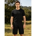 thumbnail image 2 of Men's Hiking Cargo Shorts Outdoor Travel Shorts for Men with Multi Pocket for Fishing Camping Casual Golf Black 34, 2 of 8