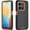 Black + Orange, variant on Phone Case for Motorola G & G Play 5G (2025), Heavy Duty 3-Layer Hybrid Silicone Shockproof Cover, for Moto G & G Play 2025 5G Protective Shell, Black
