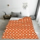 thumbnail image 5 of Balery Orange And White Polka Dot Manta de Felpa Suave y Acogedora – Cobija de Franela Aterciopelada para Cama, Lavable y Cálida para Sofá, Mascotas, Transpirable-40"x30", 5 of 7