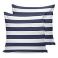 thumbnail image 7 of Navy Blue and White Stripe Outdoor Pillow Covers Waterproof Throw Pillow Cover 18x18in Set of 2,Square Decorative Pillowcases Cushion Case for Patio Sofa Couch,Modern Stripes Pattern, 7 of 7