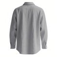 thumbnail image 4 of Yifymode Sun Protection Blouses for Men UPF 50+ Button Down Lightweight Sun Shirts Casual Long Sleeve Quick Dry Athletic Tops,Gray L, 4 of 4