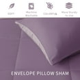 thumbnail image 6 of Exclusivo Mezcla Lightweight Reversible 3-Piece Comforter Set All Seasons, Down Alternative Comforter with 2 Pillow Shams, Queen Size, Dusty Lavender/ Lilac Ash, 6 of 8