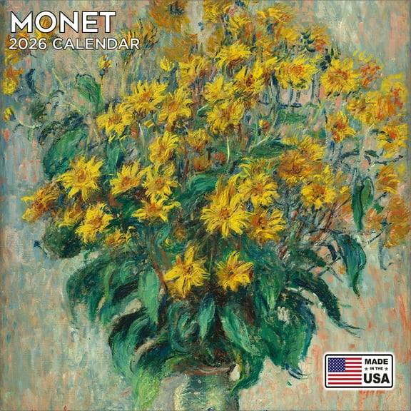 2025 2026 Monet Calendar - Artistic Monthly Wall Calendar - 12 x 24 Open - Thick No-Bleed Paper - Giftable - Academic Teacher's Planner Calendar Organizing & Planning - Made in USA