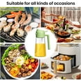 thumbnail image 4 of Kitchen Maiden 2 In 1 Oil Dispenser, 2 in 1 Glass Oil Sprayer & Dispenser, Olive Oil Dispenser Bottle, 470ml Oil Spray for Cooking (Green), 4 of 5