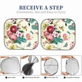 thumbnail image 5 of Goofa Bird Butterfly Rose Pattern 2 Piece Car Windshield Sun Shade Foldable | Front Windshield Shade for Sun, Heat and UV Rays | Sunshade for Car Front Window-, 5 of 7