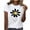 White, variant on Sunflower Graphic Top for Women Cute Printed T-shirt Casual Short Sleeve Round Neck Loose Fit Blouse