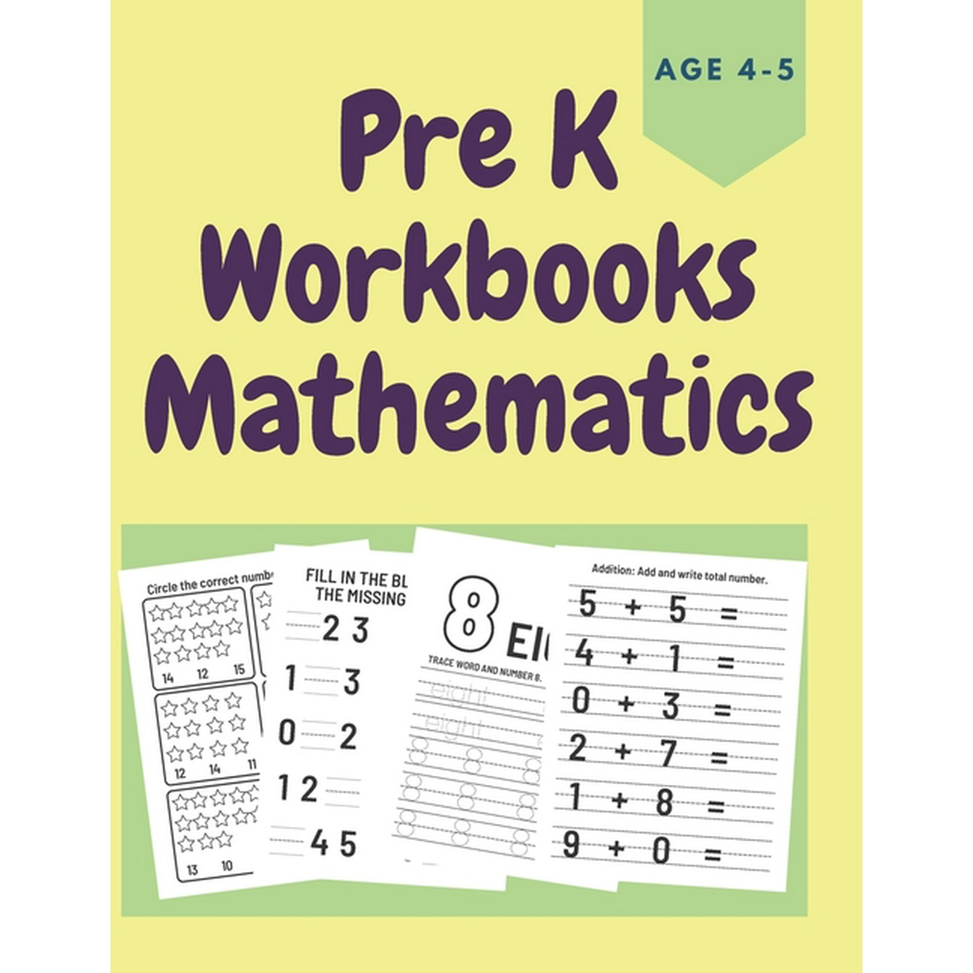 PreK Workbooks Age 4-5 Mathematics: Homeschool Math Workbook for Toddlers, (Paperback)