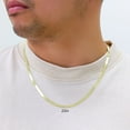 thumbnail image 3 of Nuragold 14k Real Yellow Gold Solid Herringbone Flexible 4mm Chain Necklace (14"-24") Italian Jewelry for Men & Women, 3 of 10