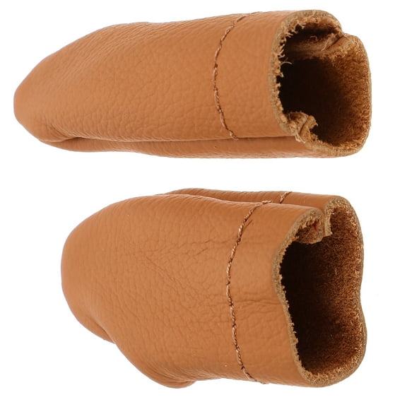 FENGGUIQU 2-Pack Thimble Finger Protectors for Embroidery, Sewing, and Crafts, Chocolate Color