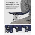thumbnail image 3 of SONGMICS Sillas de Camping, Juego de 2 Sillas de Exterior, Apoyabrazos, Bolsillo para Tazas, Plegable, Carga de 120 kg, Azul Osucro MGCB01IN, 3 of 7