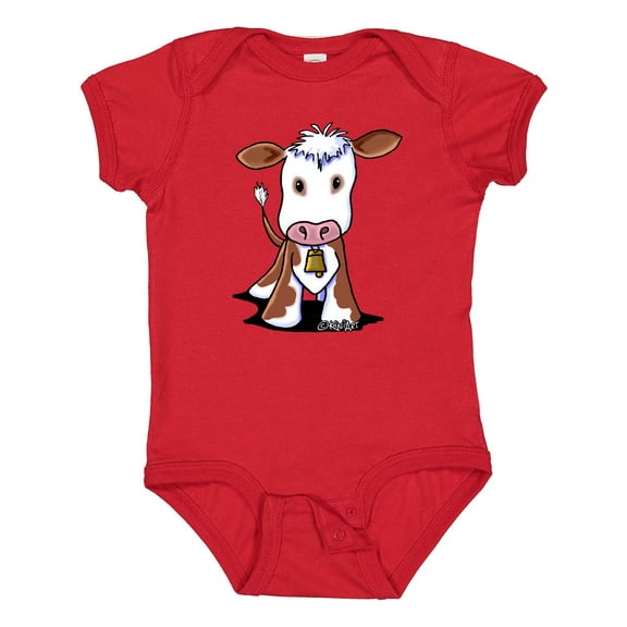 Inktastic Little Brown Cow Boys or Girls Baby Bodysuit