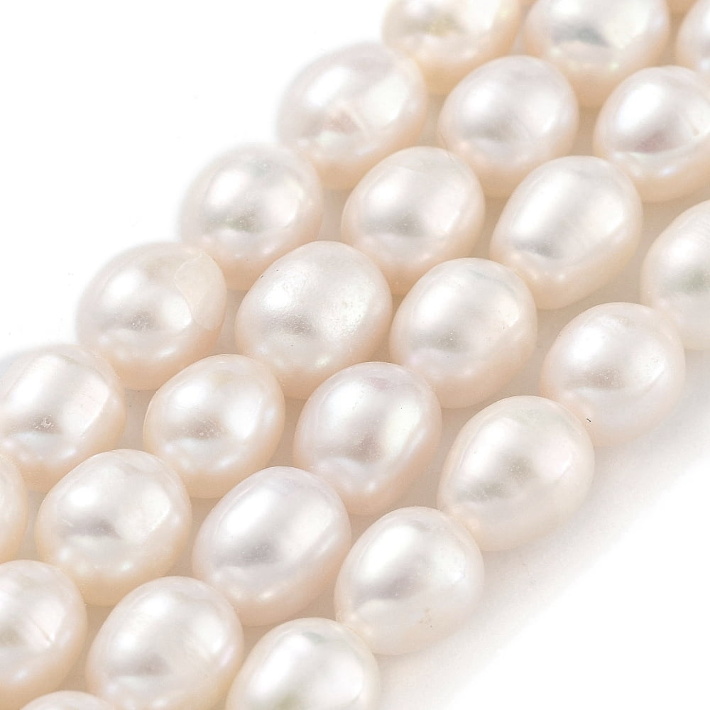 4 Strand Natural Cultured Freshwater Pearl Beads Strands Rice Grade 3A White 5~5.5mm Hole: 0.6mm about 27pcs/strand 6.89''(17.5cm)