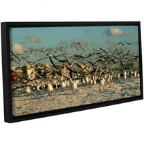 ArtWall Lindsey Janich "Crazy Birds" Gallery-Wrapped Floater-Framed Canvas