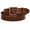 Brown, variant on Snap On Floral Embossed Stitching Full Grain Leather Belt