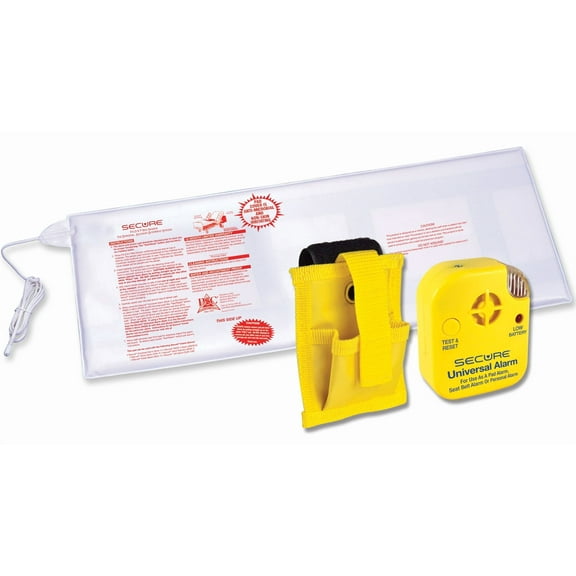 Secure Bed Exit Alarm System - Long-Term 12 x 30 Bed Sensor Pad with Alarm Monitor - Fall Prevention for Seniors and Elderly - Caregiver Alert for Dementia Patient Monitoring