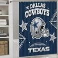 thumbnail image 2 of Football Cowboys Shower Curtain Bathtub Decor Bathroom Fabric Waterproof Curtains Shower, 2 of 6
