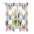thumbnail image 7 of Yayeee Window Curtains Set of 2 for Living Room Light Filtering 63"x42", Orange Butterflies, 7 of 7