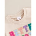 thumbnail image 6 of Suealasg Toddler Boy Girl Casual Sweatshirts 6M 12M 18M 24M 3T 4T Baby Boy Girl Letter Embroidery Crew Neck Long Sleeve Pullovers Tops Fall Loose Fit Clothes for Kids Girl Boy, 6 of 7